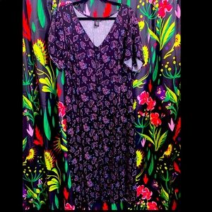 Hot topic size 2 pastel crystals button down rayon maxi dress